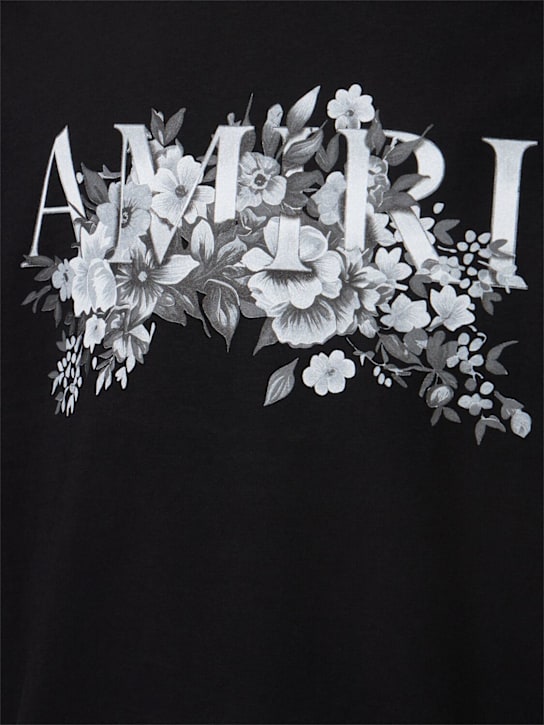 Amiri: Amiri Garden print cotton t-shirt - Black - men_4 | Luisa Via Roma
