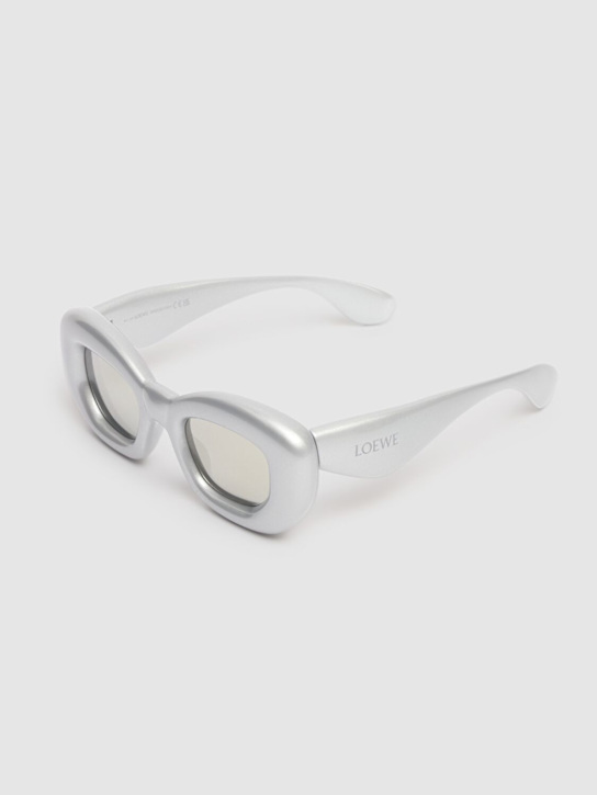 Loewe: Inflated cat-eye sunglasses - Silver - men_1 | Luisa Via Roma
