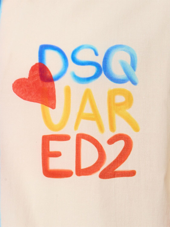 Dsquared2: Logo cotton bowling shirt - Mix Colours - men_4 | Luisa Via Roma