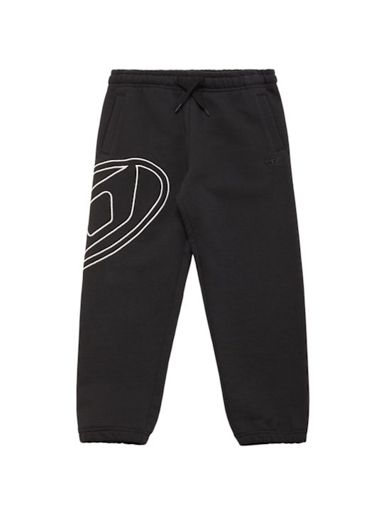 Diesel Kids: Cotton sweatpants - ブラック - kids-boys_0 | Luisa Via Roma