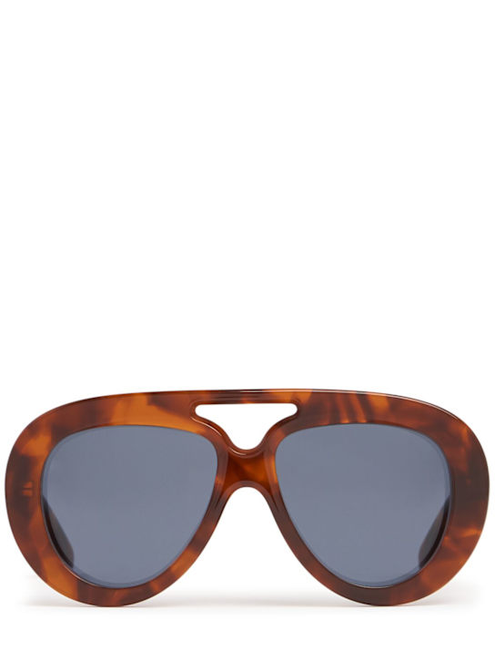 Loewe: Curvy mask sunglasses - Blonde Havana - women_0 | Luisa Via Roma