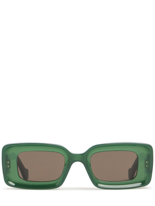 Loewe: Anagram squared sunglasses - Light Green - men_0 | Luisa Via Roma
