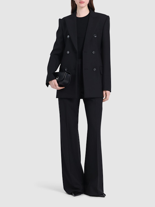 Sportmax: Blazer doppiopetto Gelly in lana - Nero - women_1 | Luisa Via Roma