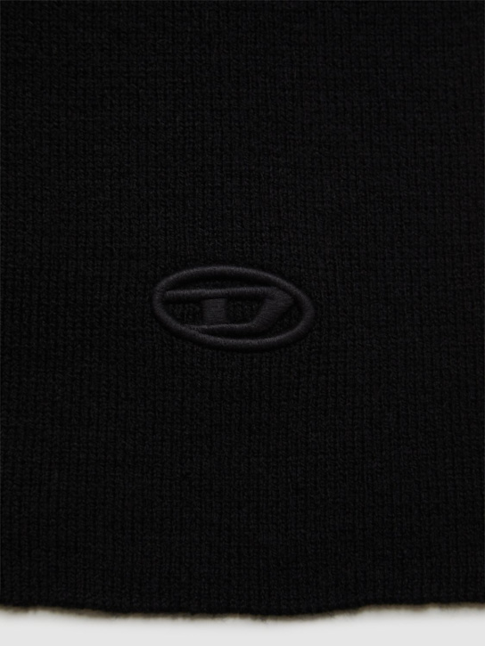 Diesel Kids: Wool blend knit scarf - ブラック - kids-boys_1 | Luisa Via Roma