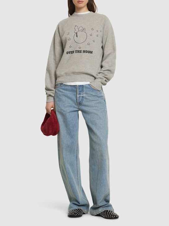 RE/DONE: Classic Snoopy Moon cotton sweatshirt - women_1 | Luisa Via Roma