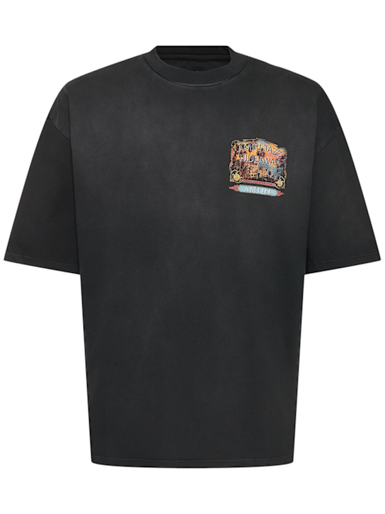 Amiri: T-shirt Amiri Jazz Hideaway in cotone con stampa - Nero - men_0 | Luisa Via Roma