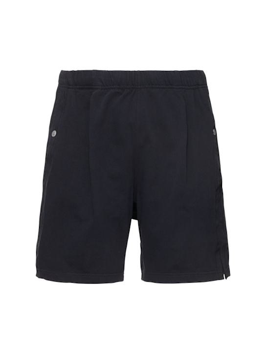 Stone Island: Cotton sweat shorts - Navy - men_0 | Luisa Via Roma