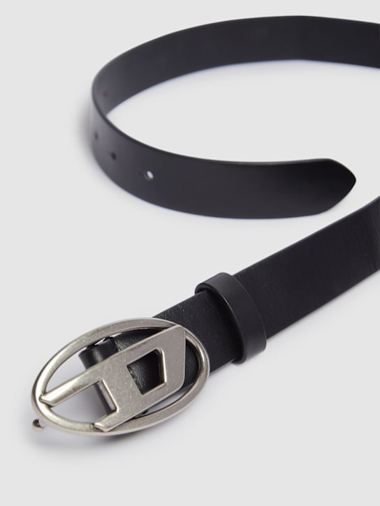 Diesel Kids: Leather belt w/logo - ブラック - kids-boys_1 | Luisa Via Roma