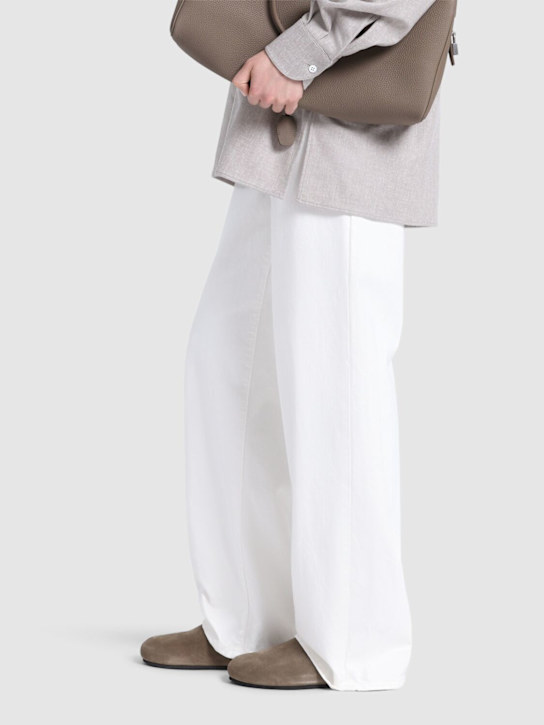 The Row: Mules Hugo in camoscio - Marrone Chiaro - women_1 | Luisa Via Roma