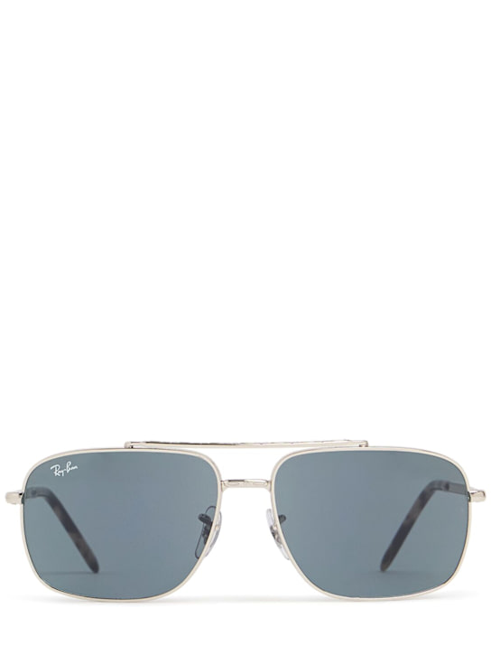 Ray-Ban: Icons Reinvention metal sunglasses - Silver/Grey - men_0 | Luisa Via Roma
