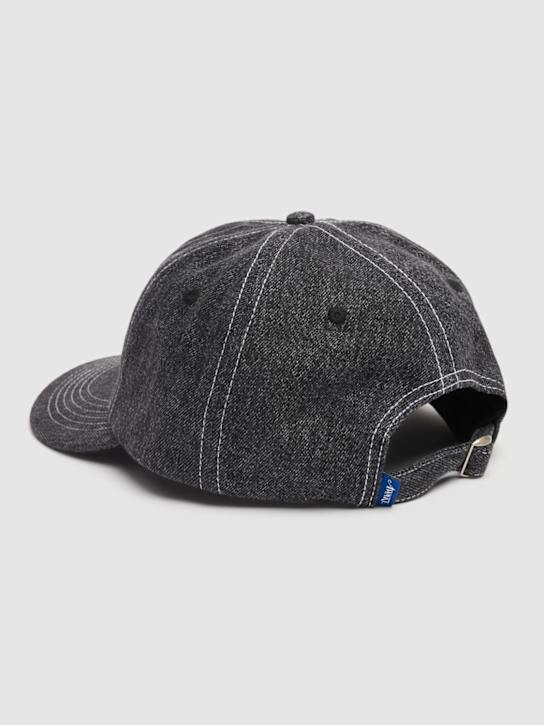 Awake NY: Crown logo denim hat - Black - men_3 | Luisa Via Roma