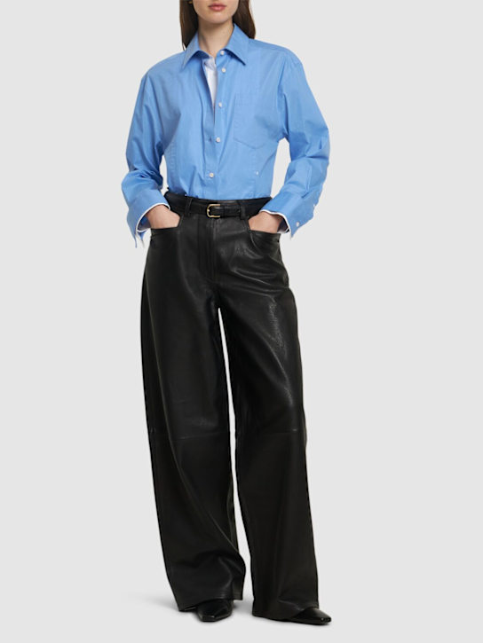 Remain: Cocoon leather wide pants - women_1 | Luisa Via Roma