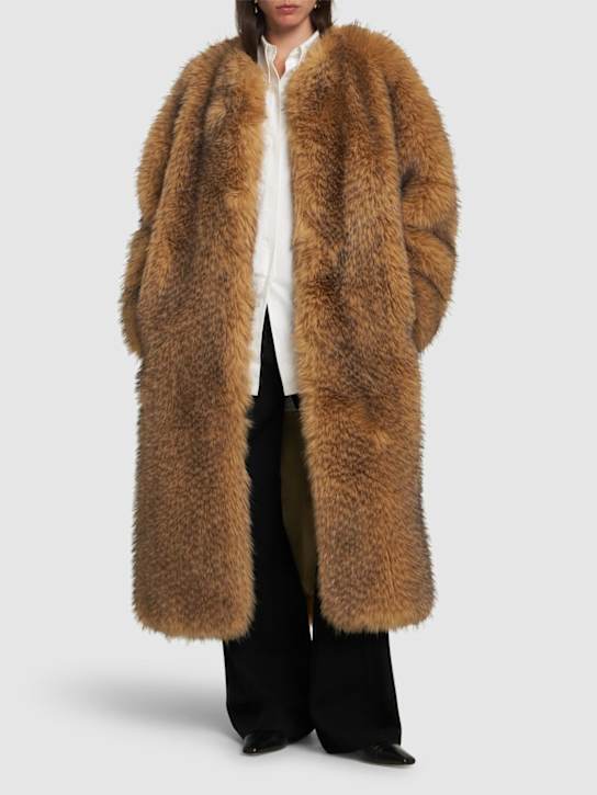 Rotate: Plush long coat - women_1 | Luisa Via Roma