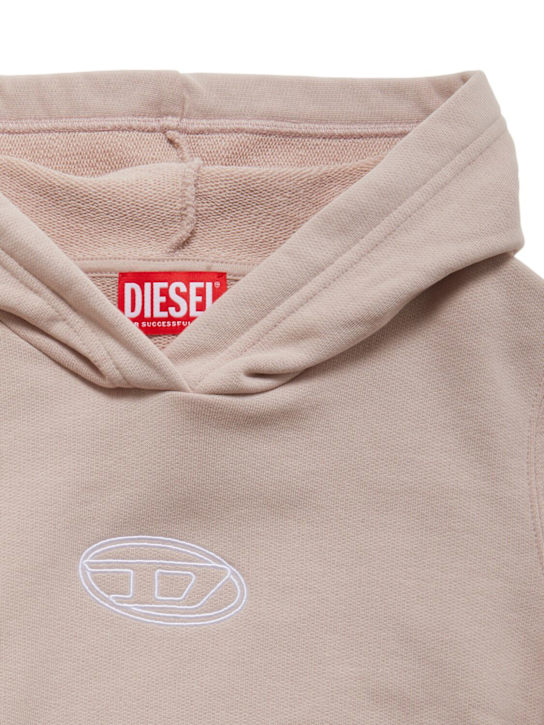Diesel Kids: Hooded cotton sweatshirt - ベージュ - kids-girls_1 | Luisa Via Roma