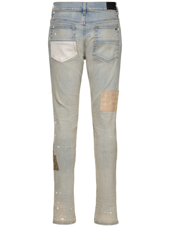 Amiri: MA Quad Artpatch紧身牛仔裤 - 浅蓝色 - men_3 | Luisa Via Roma