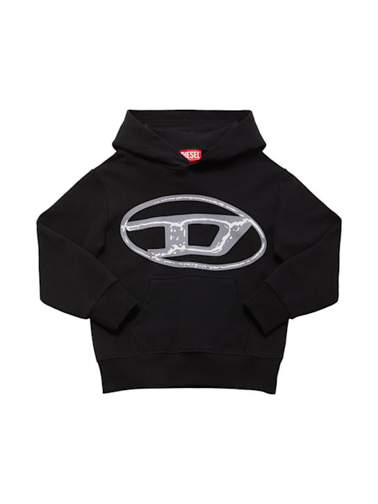 Diesel Kids: Hooded cotton sweatshirt w/logo - kids-boys_0 | Luisa Via Roma
