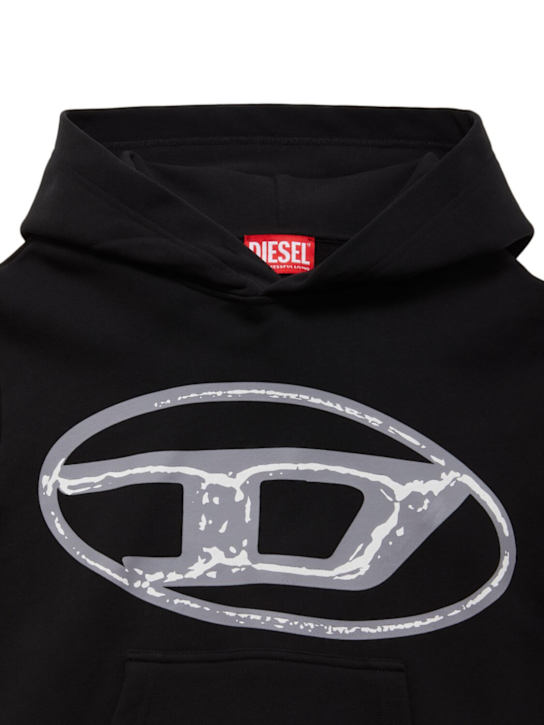 Diesel Kids: Hooded cotton sweatshirt w/logo - kids-boys_1 | Luisa Via Roma