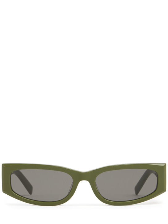 St. Agni: Everyday squared acetate sunglasses - Green/Grey - women_0 | Luisa Via Roma