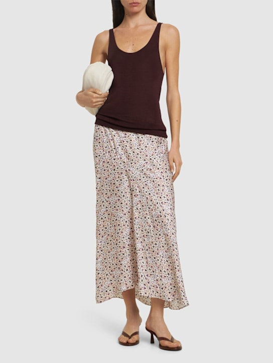 Isabel Marant: Lisanne printed silk blend midi skirt - women_1 | Luisa Via Roma