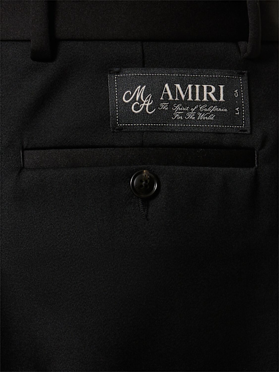 Amiri: Pantaloni svasati in lana - Nero - men_4 | Luisa Via Roma