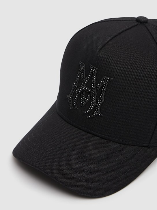Amiri: Crystal canvas hat - Black - men_2 | Luisa Via Roma