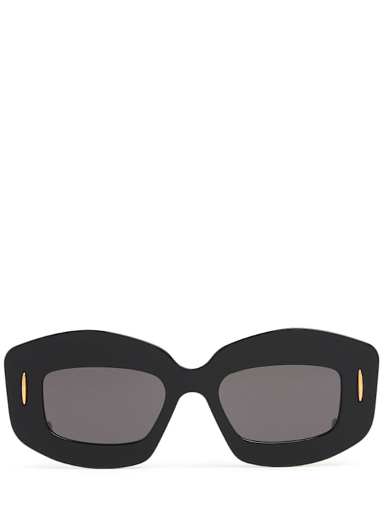 Loewe: Chunky Anagram acetate sunglasses - Black - men_0 | Luisa Via Roma