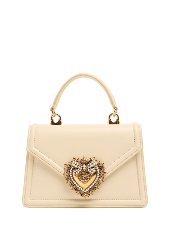 Dolce&Gabbana: Mini Devotion leather top handle bag - women_0 | Luisa Via Roma
