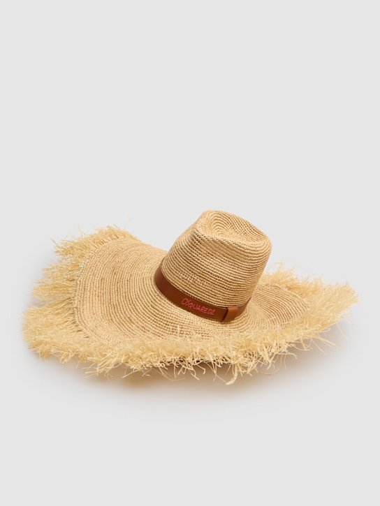 Dsquared2: Raffia hat - women_1 | Luisa Via Roma