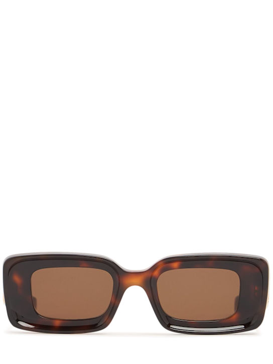 Loewe: Anagram方形醋酸纤维太阳镜 - Havana/Brown - women_0 | Luisa Via Roma