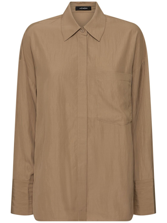 A.EMERY: Camisa de algodón - Caqui - women_0 | Luisa Via Roma