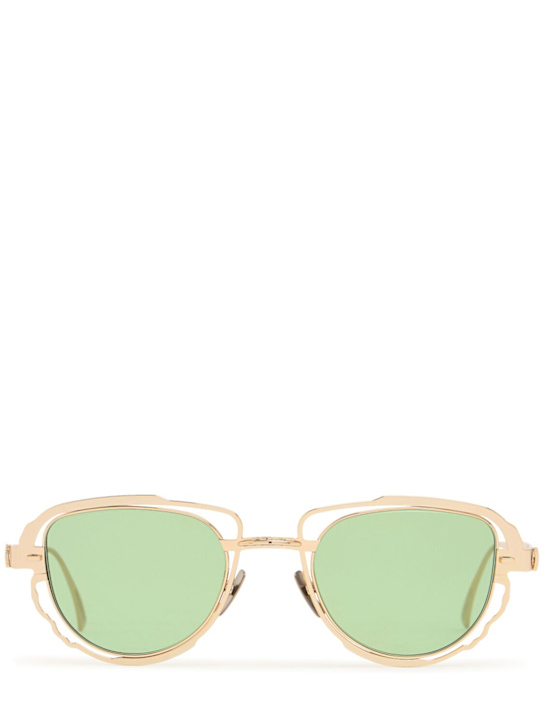Kuboraum Berlin: Occhiali da sole H02 in metallo - Oro - women_0 | Luisa Via Roma