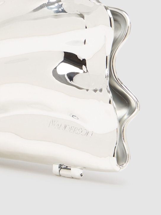 JW Anderson: Shell rigid clutch - Silver - women_4 | Luisa Via Roma