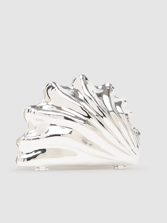 JW Anderson: Shell rigid clutch - Silver - women_5 | Luisa Via Roma