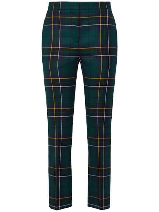 McQueen: Wool tartan pants - women_0 | Luisa Via Roma