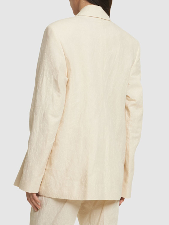 Bite Studios: Polus organic cotton & linen jacket - Ecru - women_2 | Luisa Via Roma