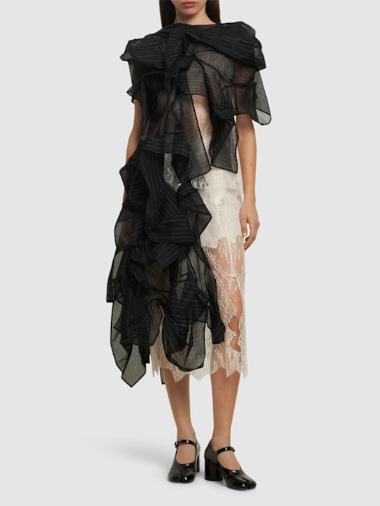 Layered cotton & silk shirt - Thumbnail 2