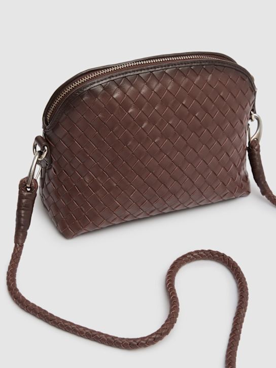 Dragon Diffusion: Chunky Fellini leather shoulder bag - Dark Brown - women_4 | Luisa Via Roma