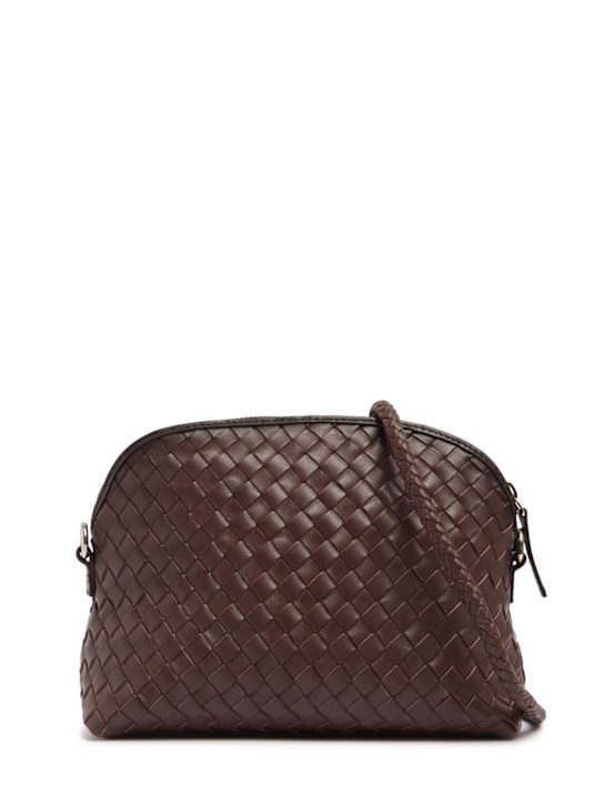 Dragon Diffusion: Chunky Fellini leather shoulder bag - Dark Brown - women_0 | Luisa Via Roma