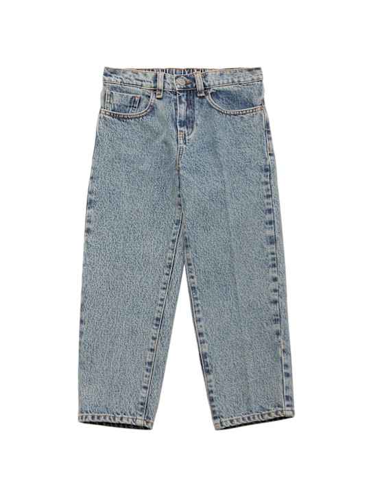 MM6 Maison Margiela: Cotton jeans - ブルー - kids-boys_0 | Luisa Via Roma