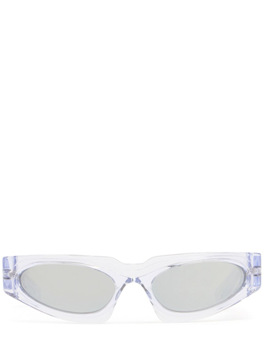 Kuboraum Berlin: E21 Round acetate sunglasses - Transparent/Mir - men_0 | Luisa Via Roma