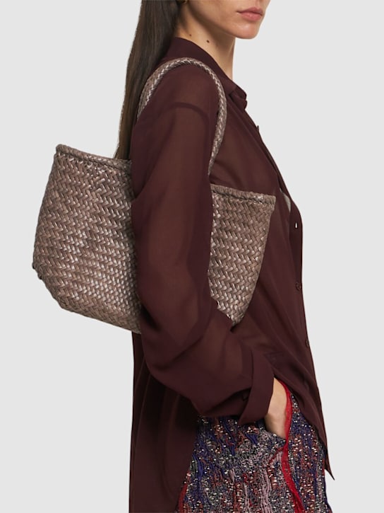 Dragon Diffusion: Borsa a secchiello piccola Grace in pelle - Grigio - women_1 | Luisa Via Roma