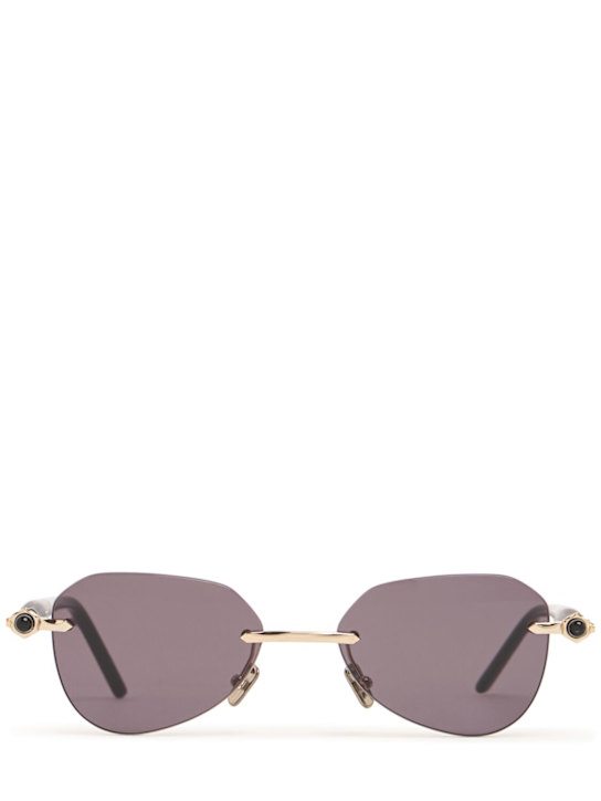 Kuboraum Berlin: P61 Round asymmetrical sunglasses - Black - men_0 | Luisa Via Roma
