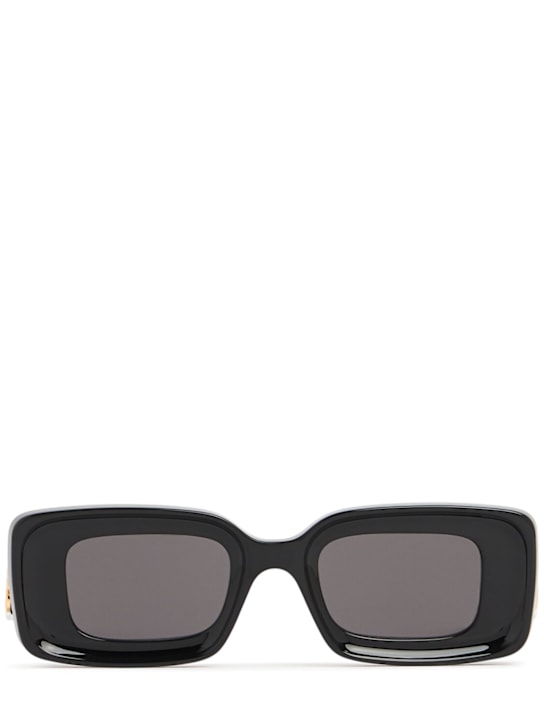 Loewe: Anagram squared acetate sunglasses - Black/Smoke - women_0 | Luisa Via Roma