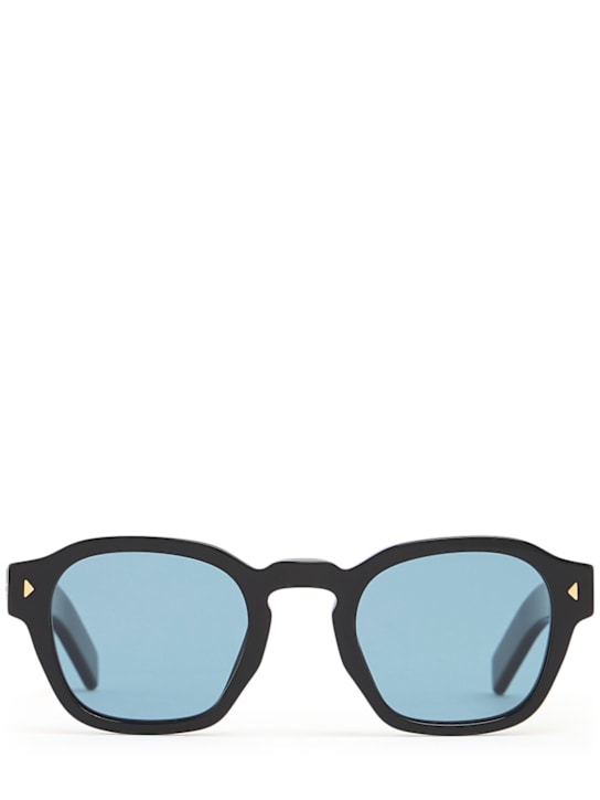 Prada: Square acetate sunglasses - Black/Blue - men_0 | Luisa Via Roma