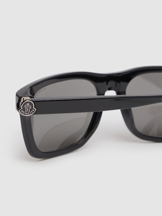 Moncler: Colada方形太阳镜 - 亮黑色 - women_3 | Luisa Via Roma