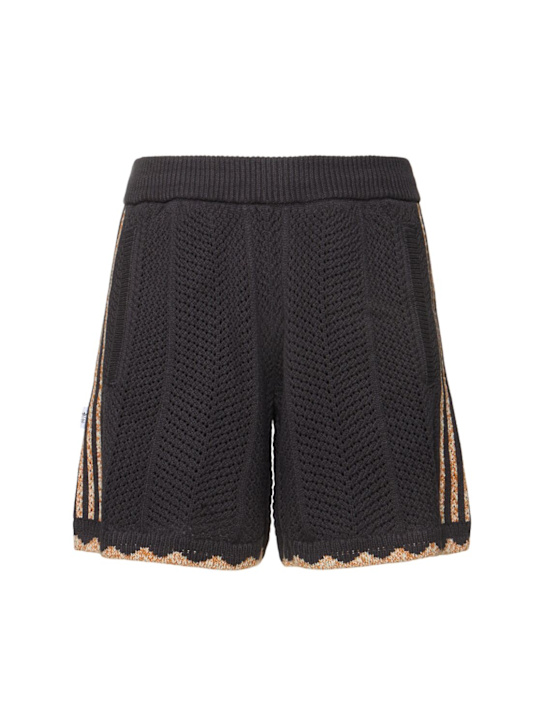 adidas Originals: Clot cotton blend knit shorts - men_0 | Luisa Via Roma