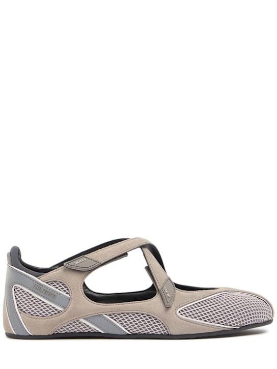 The Attico: Floor 01 ballerina flats - Grey - women_0 | Luisa Via Roma