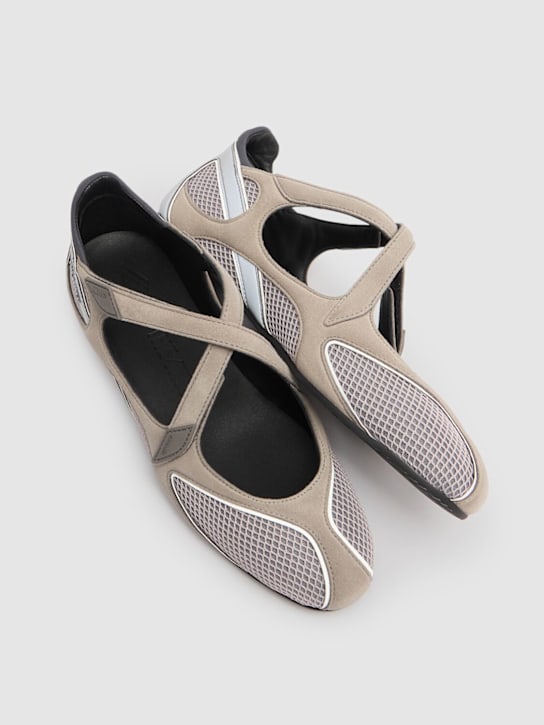 The Attico: Floor 01 ballerina flats - Grey - women_3 | Luisa Via Roma