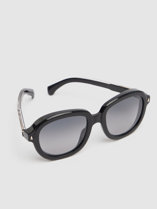 Moncler: Cirsee acetate pilot sunglasses - Shiny Black - men_1 | Luisa Via Roma