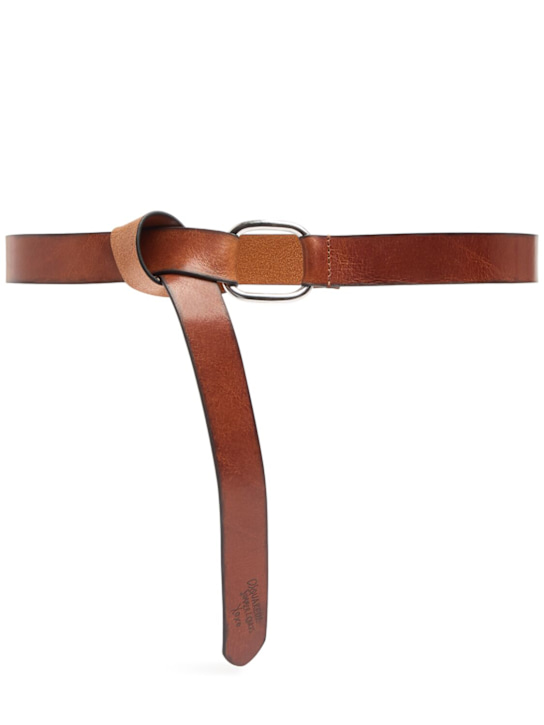 Dsquared2: Leather belt - Brown - women_0 | Luisa Via Roma